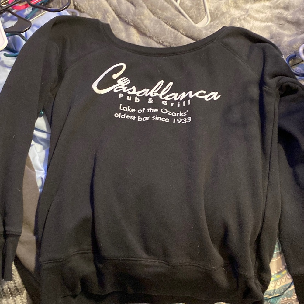 black sweater